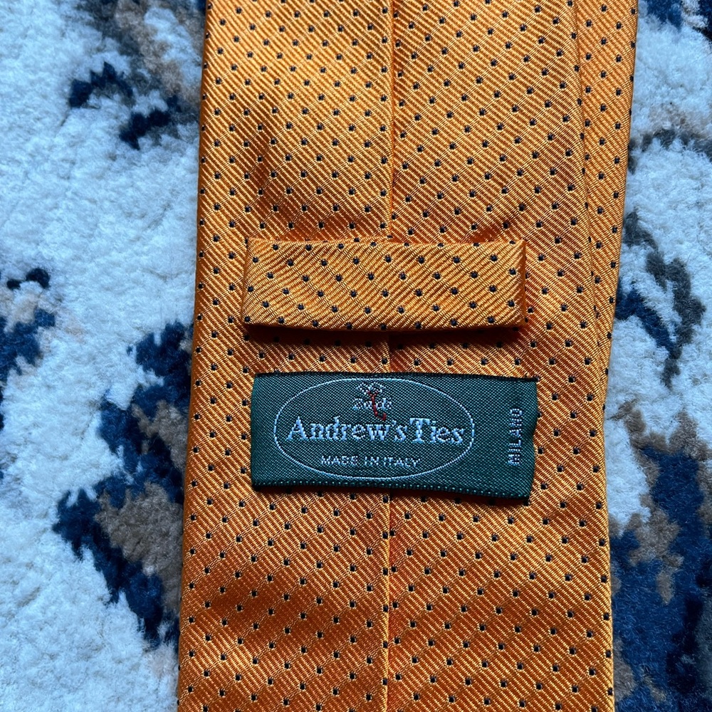 Orange silk Andrew’s of Milano tie